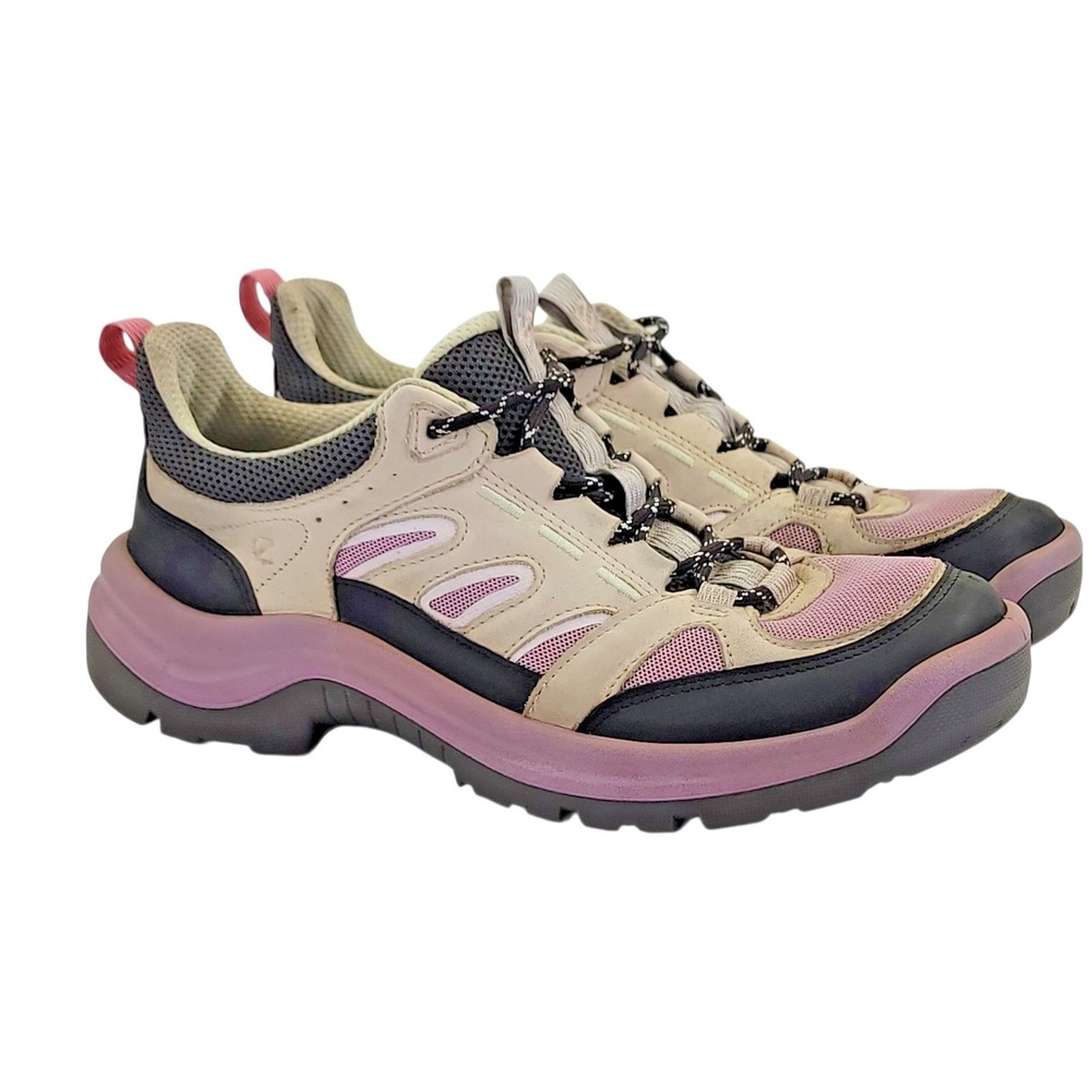 ECCO‎ Women's Receptor Offroad Lavender Leather Mesh Trail Hiking Shoe Sz 9-9.5